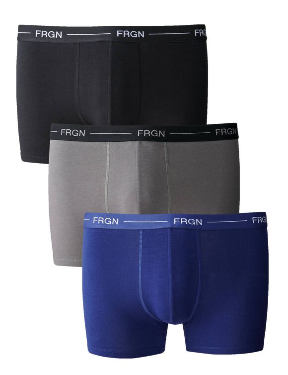 Boxer FREEGUN - lot de 3  (marine + noir + gris) Boxer FREEGUN - lot de 3  (marine + noir + gris)